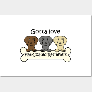 Gotta Love Flat-Coated Retrievers Posters and Art